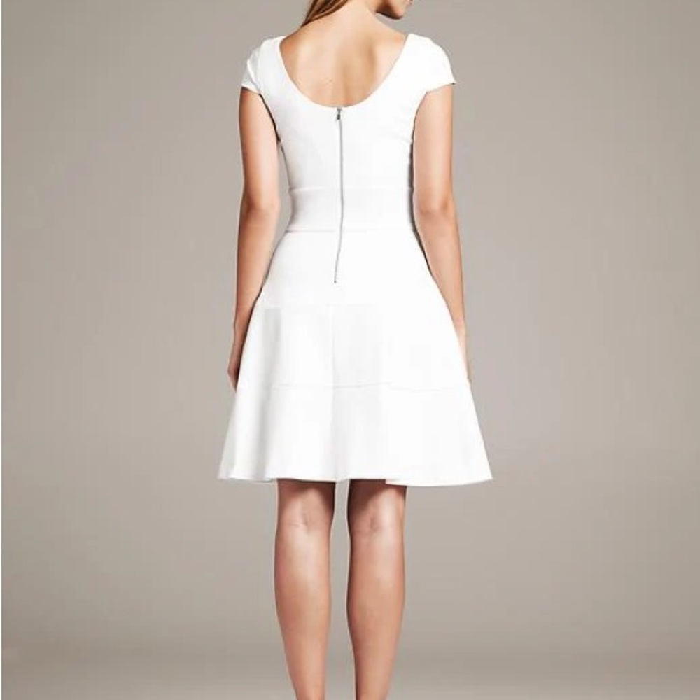 Banana Republic White Cap Sleeve Midi Dress